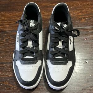 Puma black and white sneakers